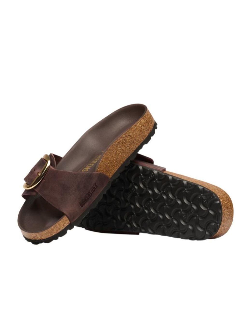 Birkenstock Brown Big Buckle Flat Sandals for men