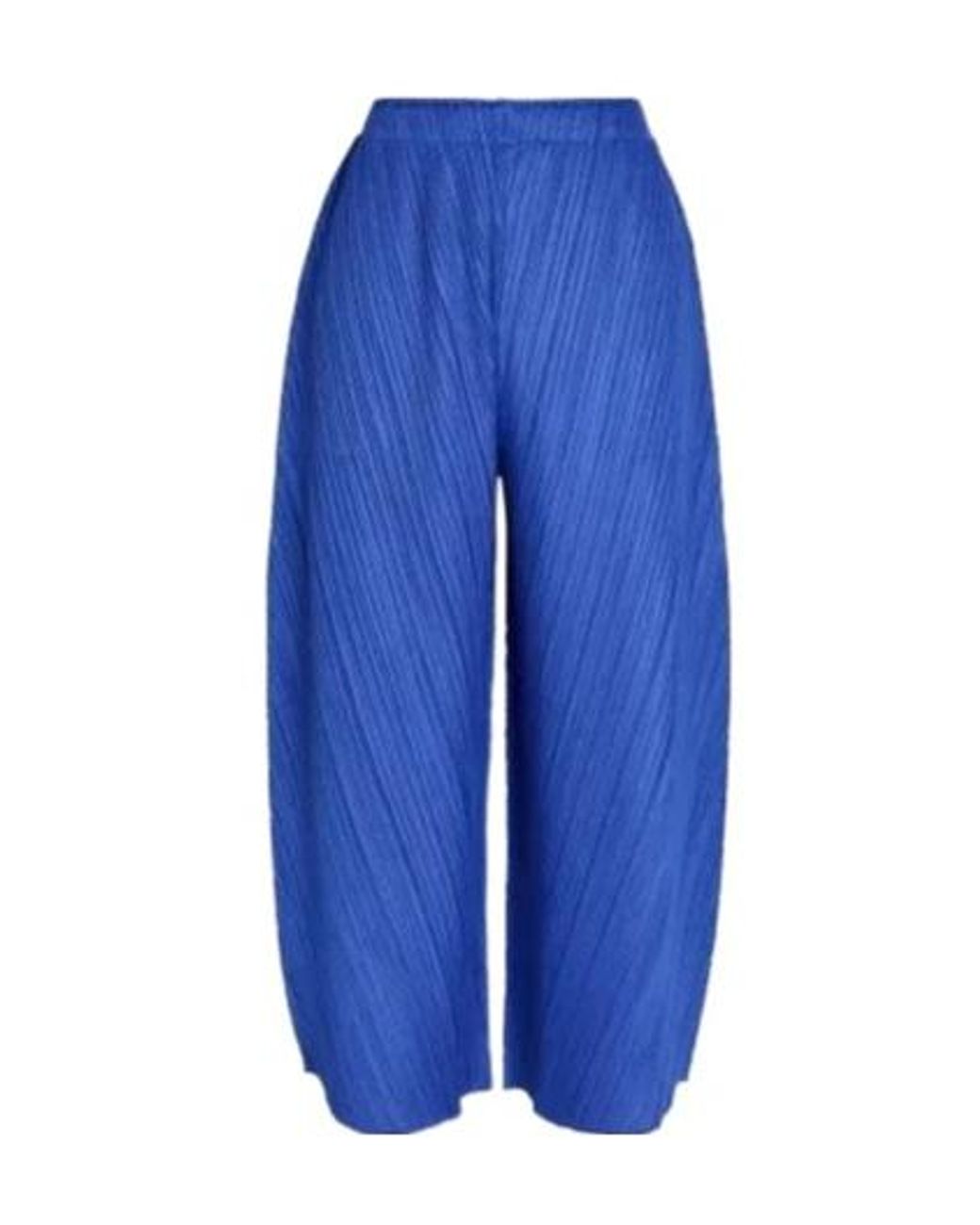 Pleats Please Issey Miyake Blue Pleated Trousers