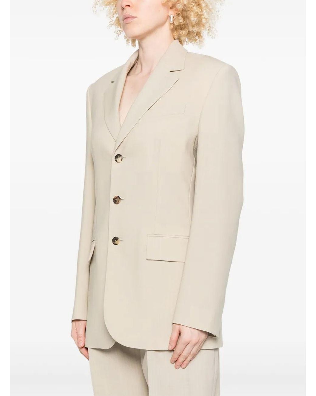 Wardrobe NYC Natural Wool Blazer