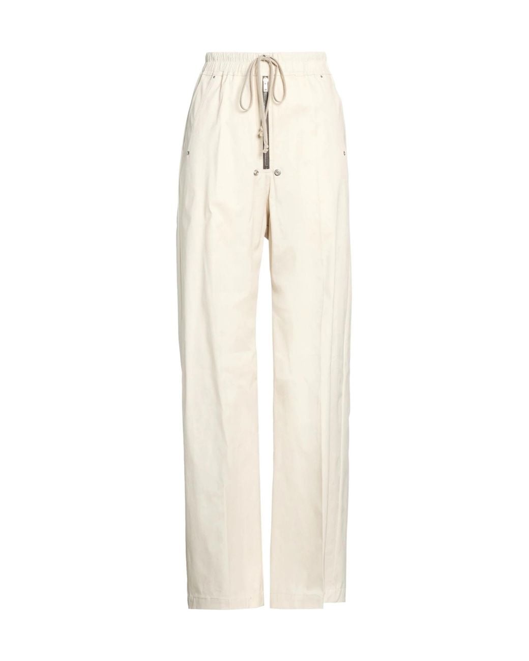 Rick Owens White Loose-Fitting Trousers