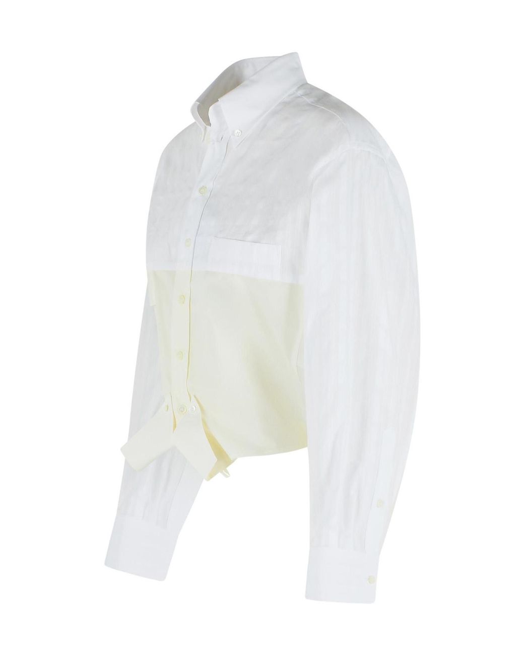 MM6 by Maison Margiela White Mirrored Poplin Shirt