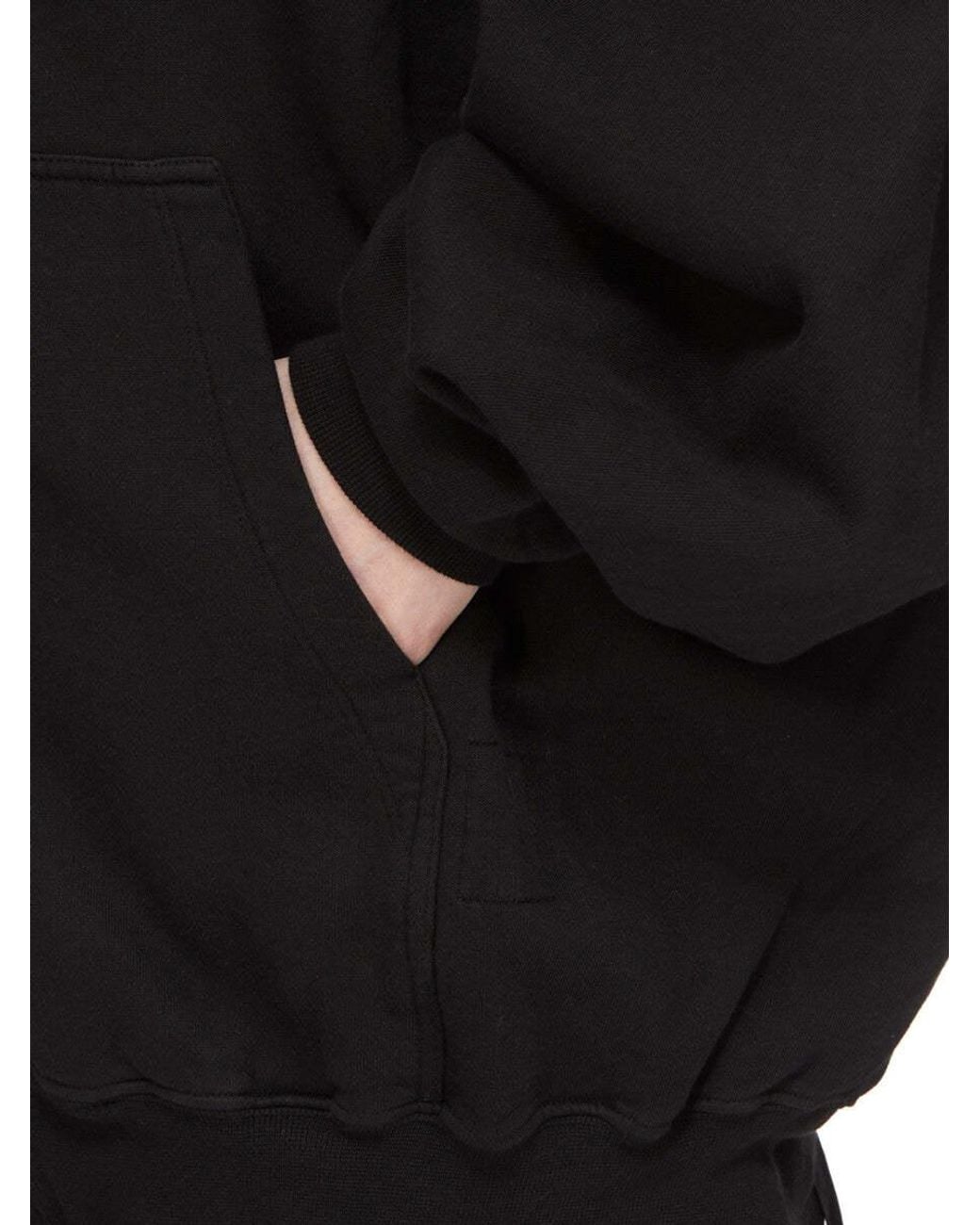 Rick Owens Black Mountain Hun Asymmetric Zip-Up Hoodie