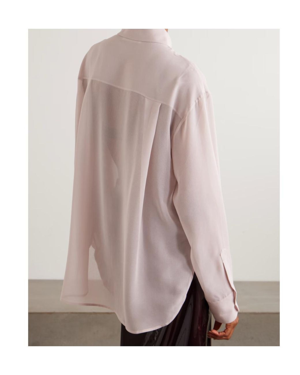 Frankie Shop Pink Peri Georgette Shirt
