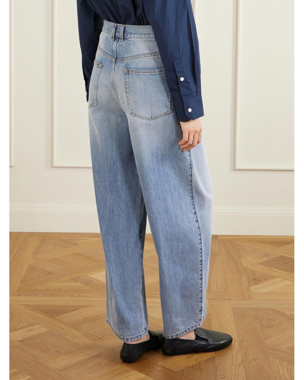 Rohe Blue Berber Barrel-Leg Jeans