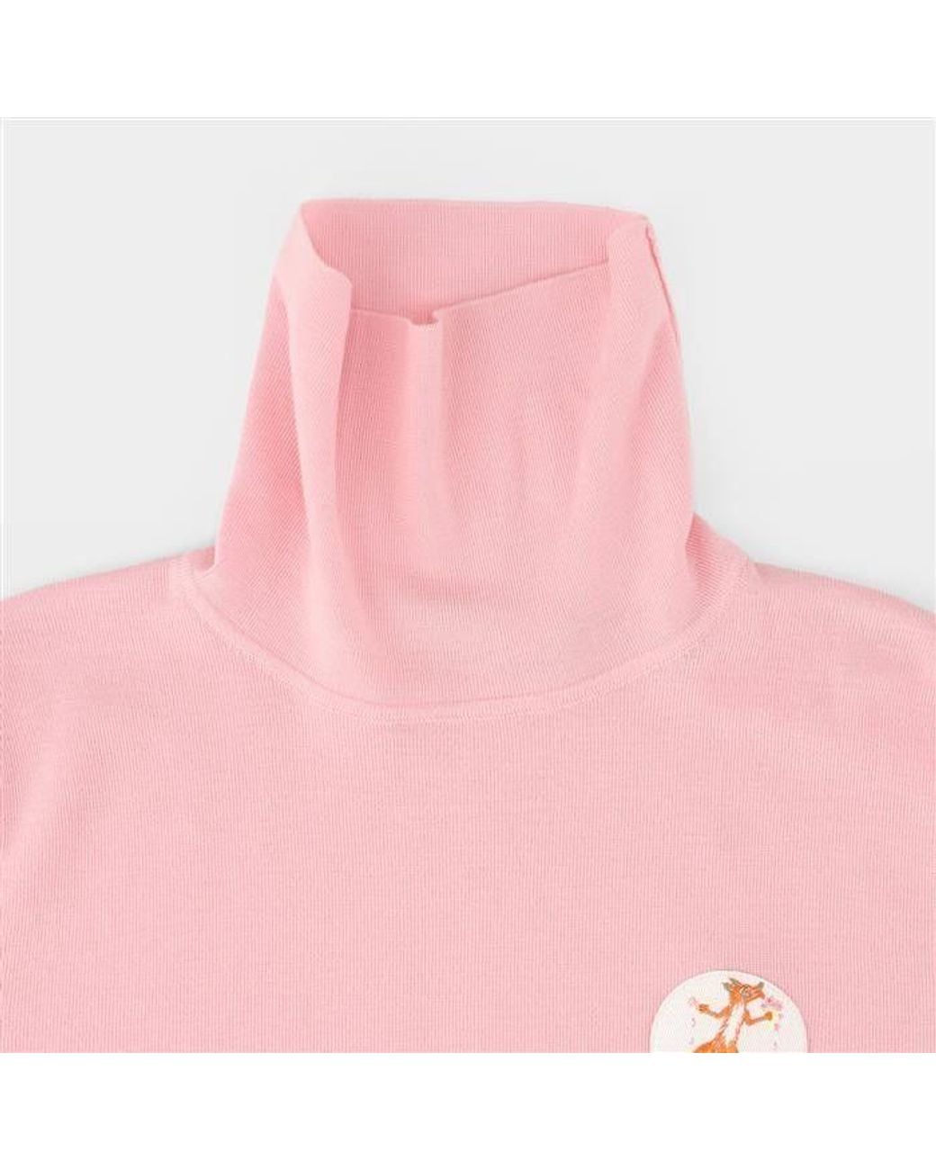 Maison Kitsuné Pink Oly Flower Fox Patch Wool Jumper