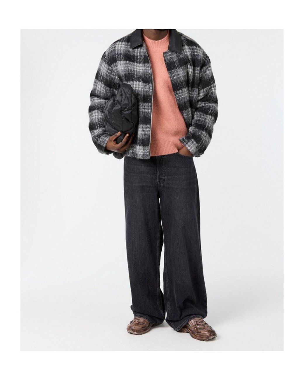 Represent Gray Zippered Shirt Jacket for men