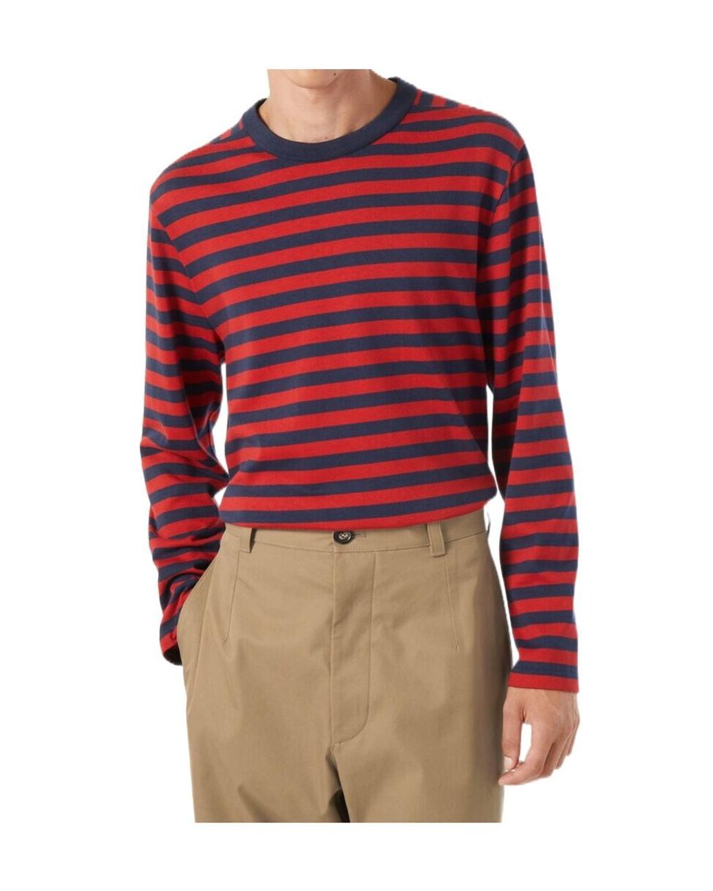 Loro Piana Red Barquetine Crewneck for men