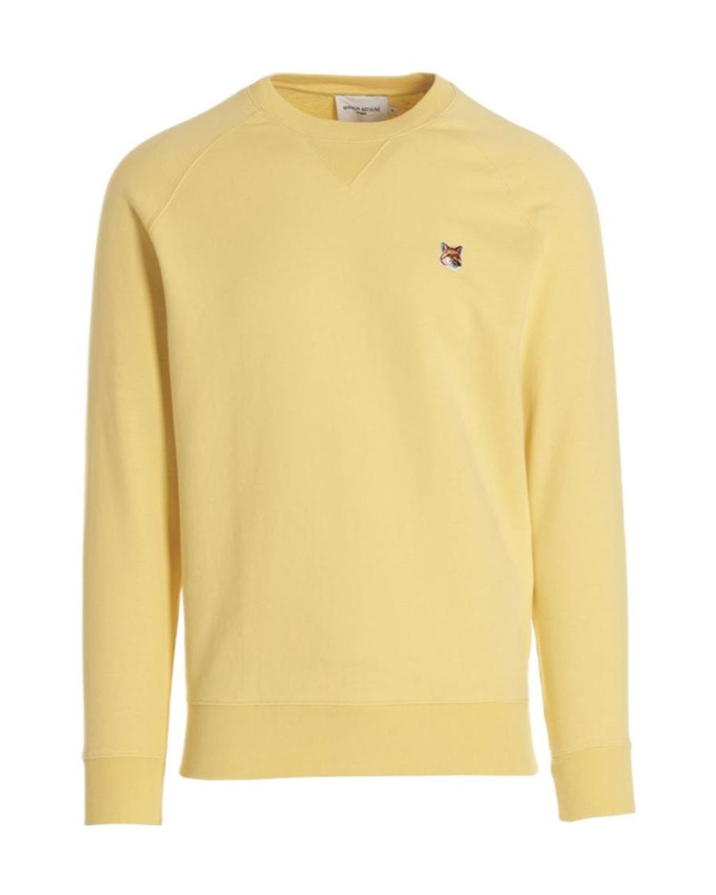 Maison Kitsuné Yellow Fox Head Patch Sweatshirt for men