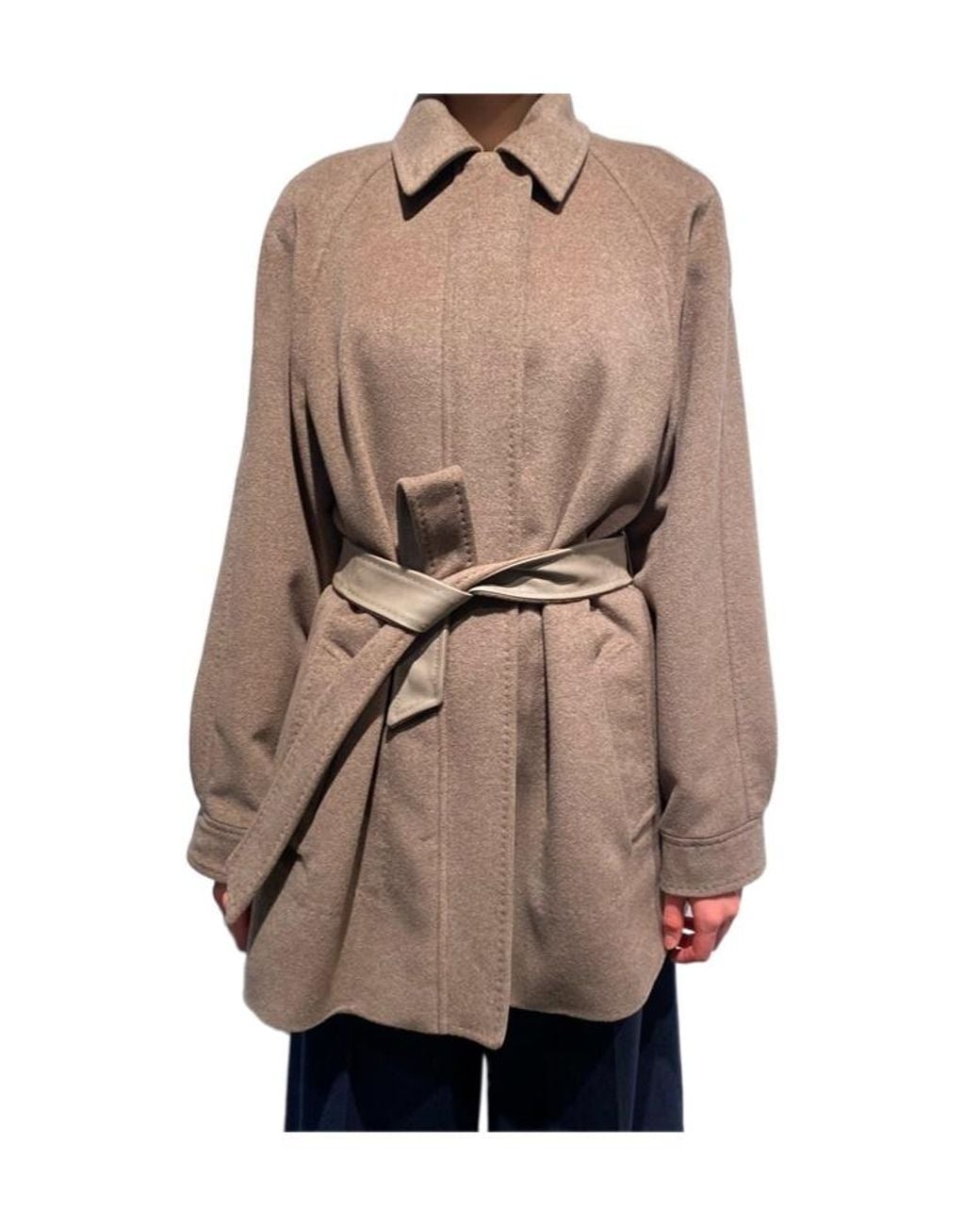 Max Mara Natural Long-Sleeved Coat