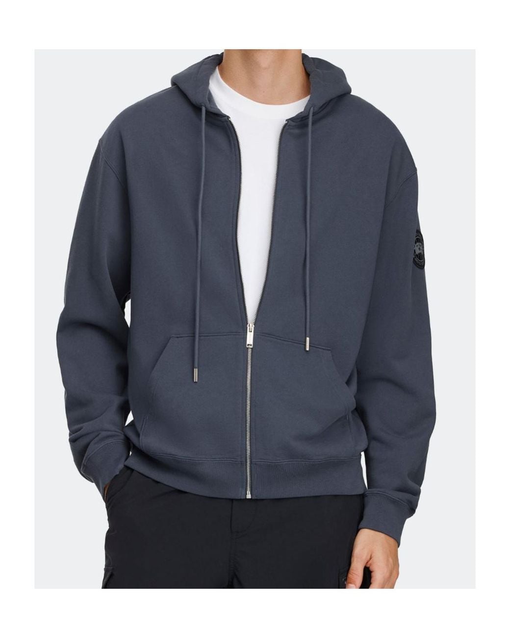 Canada Goose Loon Logo-Patch Zip-Up Hoodie in Blue for Men | Lyst