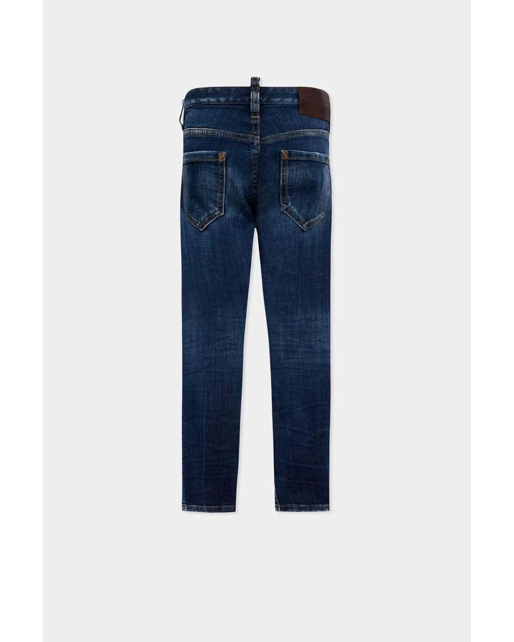 DSquared² Blue Distressed Skinny Jeans