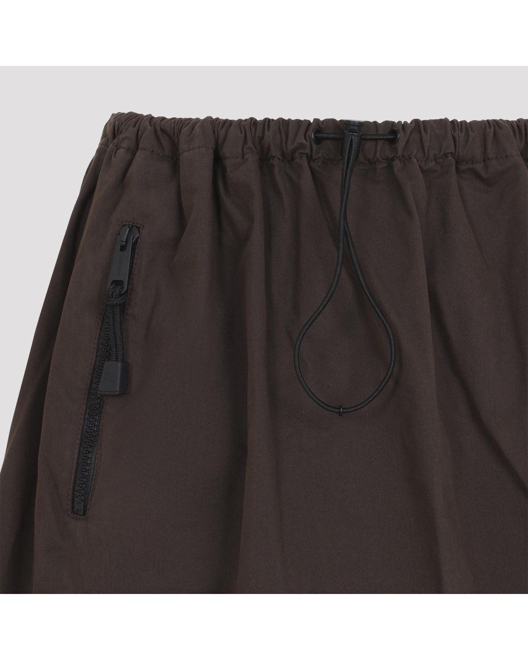 Miu Miu Brown Washed Gabardine Skirt