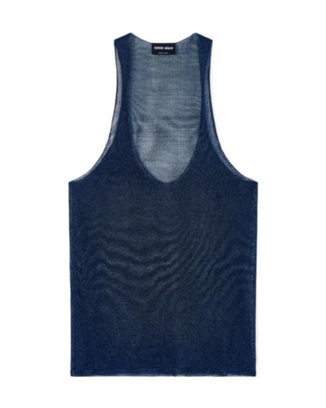 Giorgio Armani Blue Viscose Lurex Top