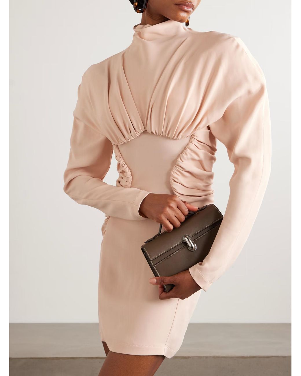 Stella McCartney Pink Pleated Crepe Mini Dress