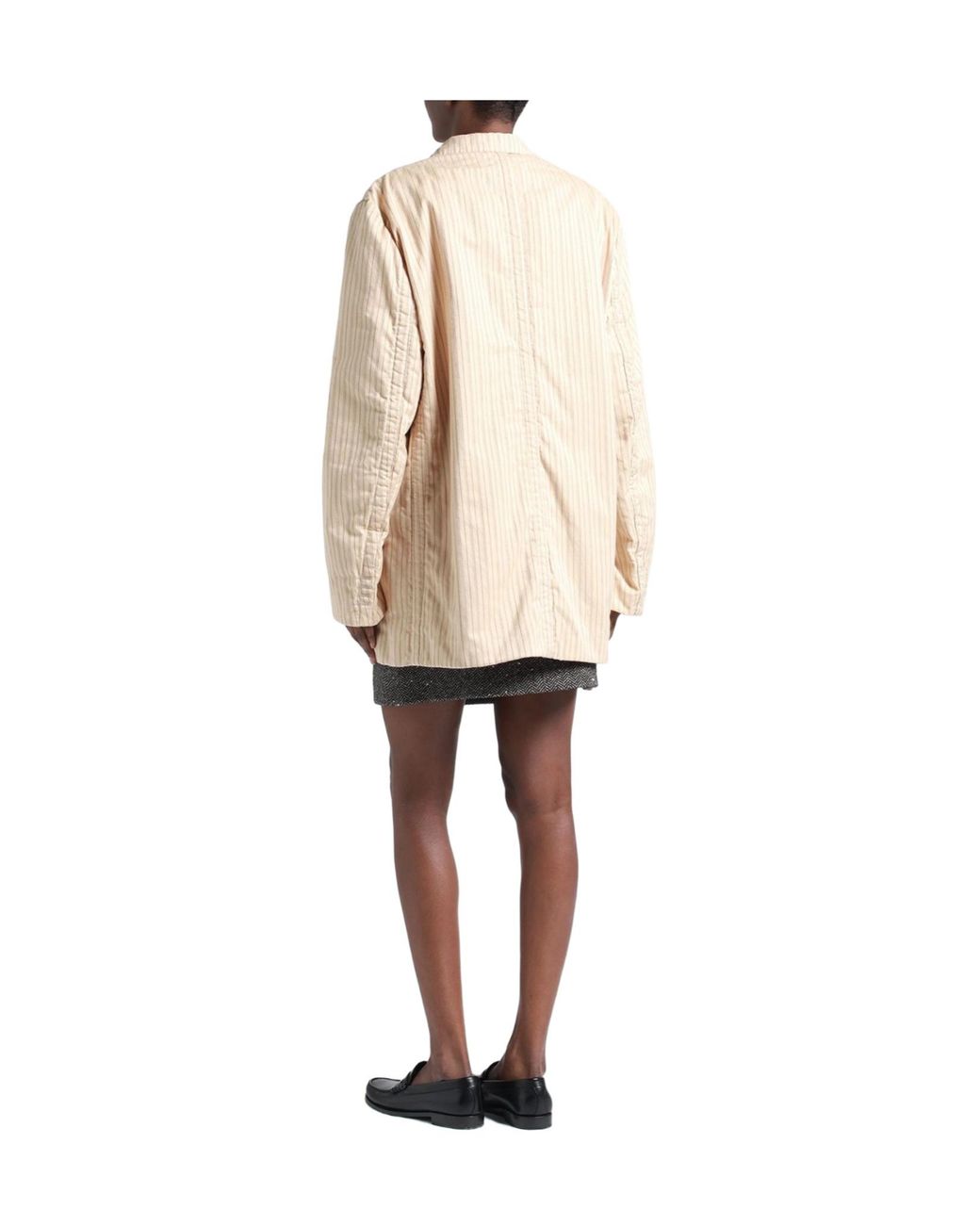 Maison Margiela Natural Vertical Striped Suit Jacket
