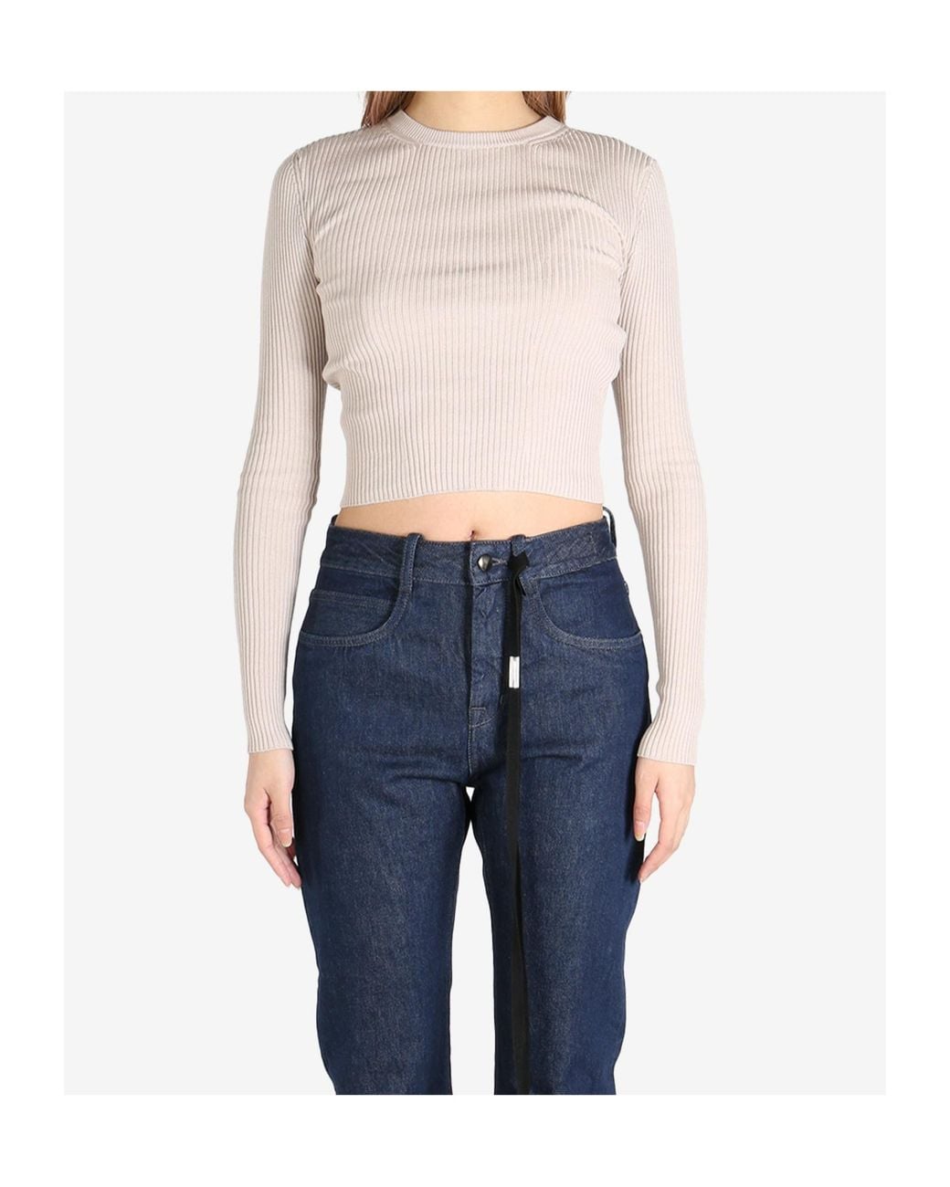 Ann Demeulemeester Blue Kati Cropped Jumper