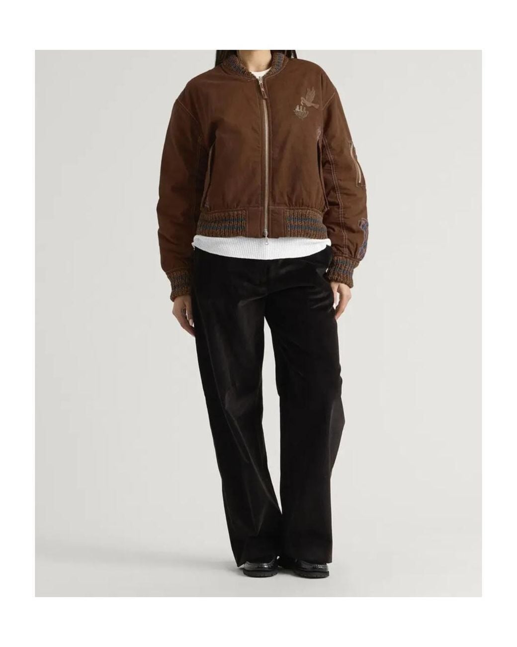 STORY mfg. Brown Long-Sleeved Cropped Jacket for men