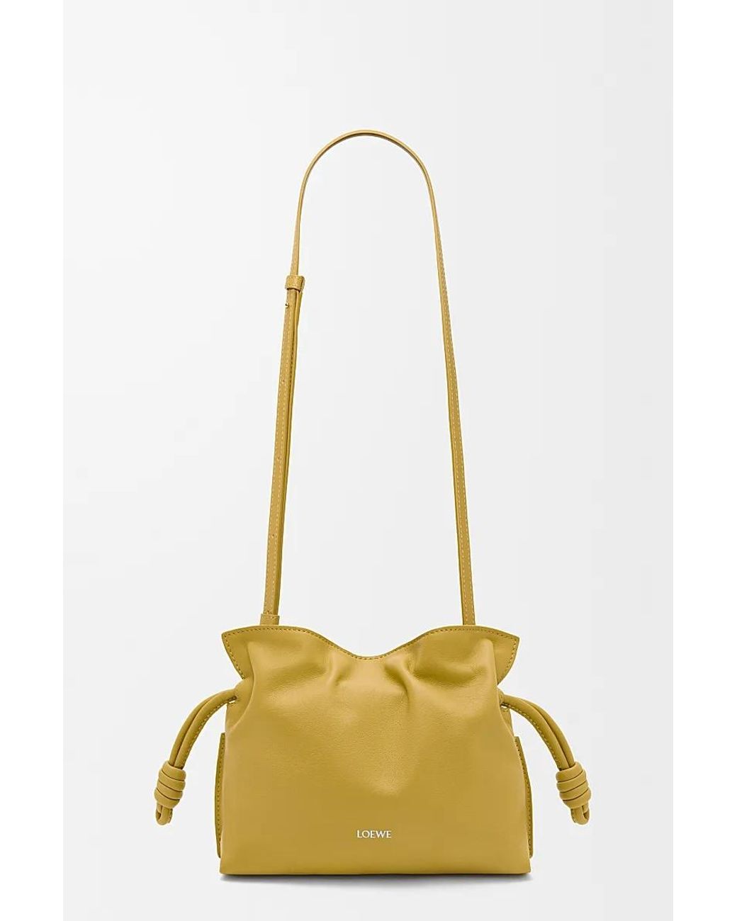 Loewe Yellow Mini Flamenco Clutch Bag