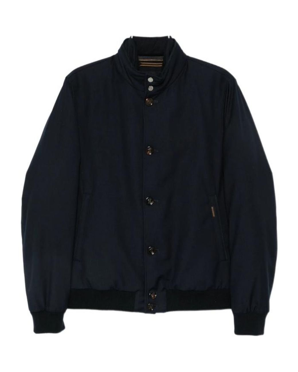 Moorer Blue High-Collar Jacket for men