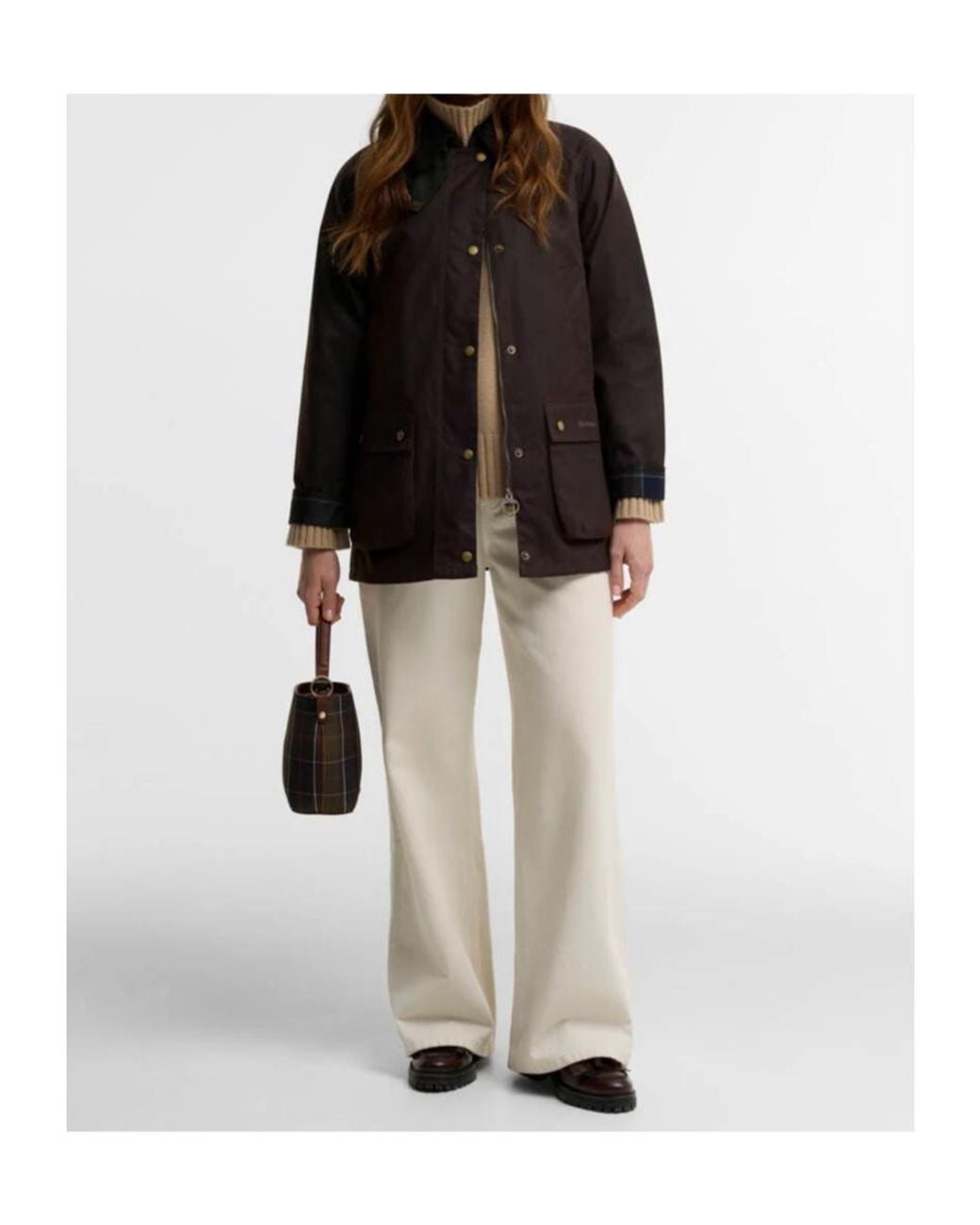 Barbour Black Oversized Corduroy-Collar Parka