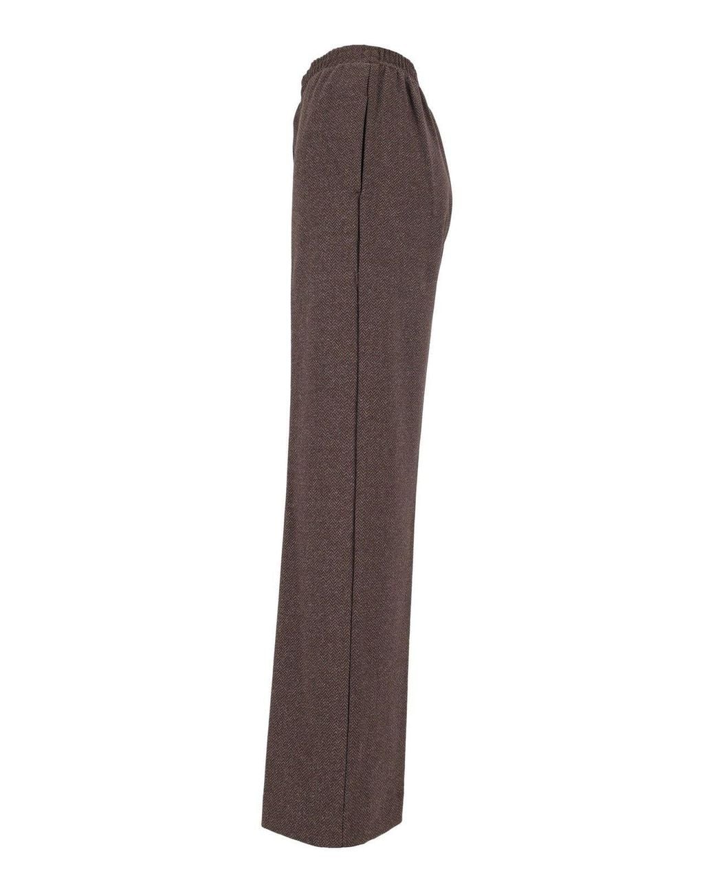 Weekend by Maxmara Brown Editta Straight Leg Jersey Trousers