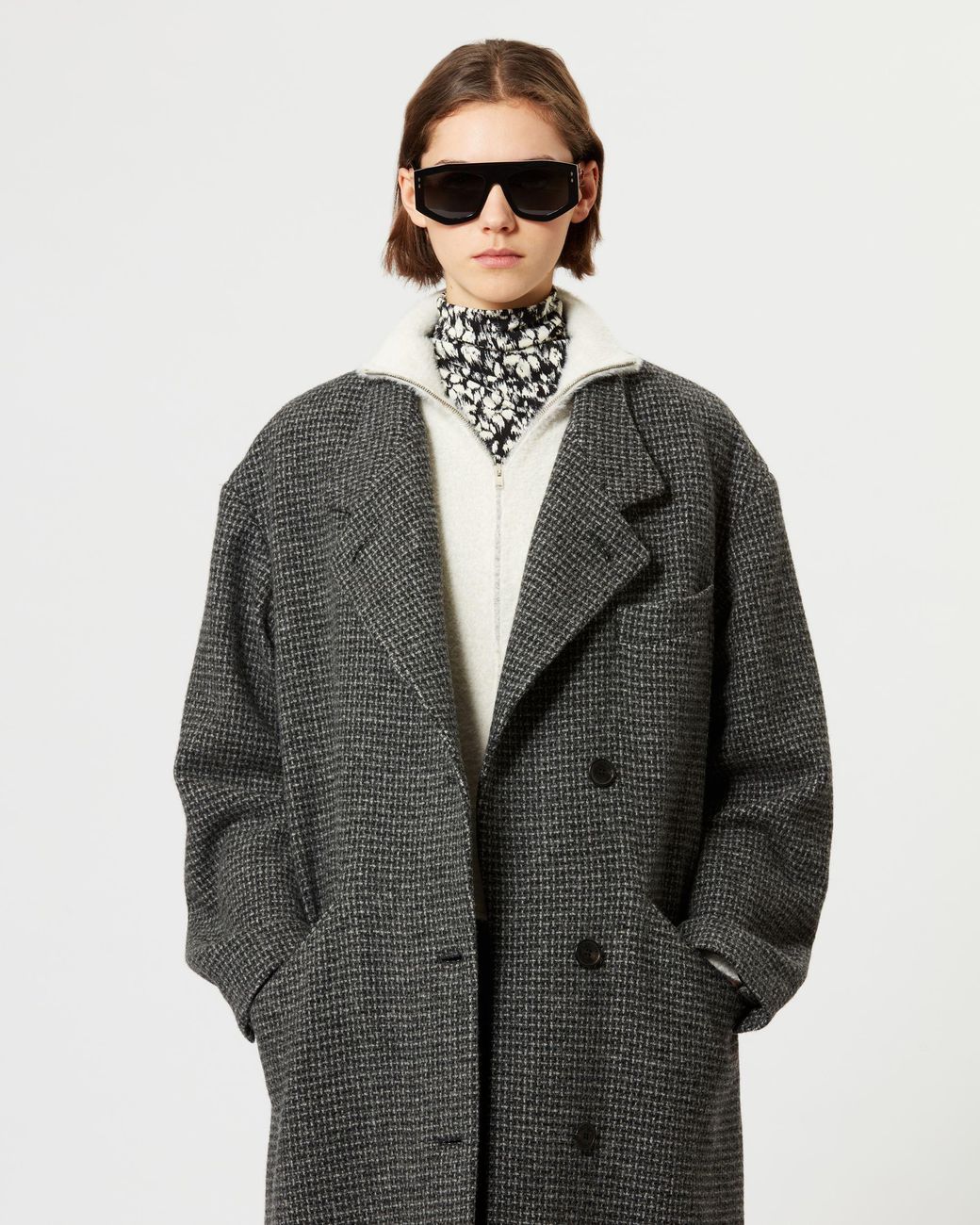 Isabel Marant Black Isabel Marant Étoile Sabine Straight Hem Coat