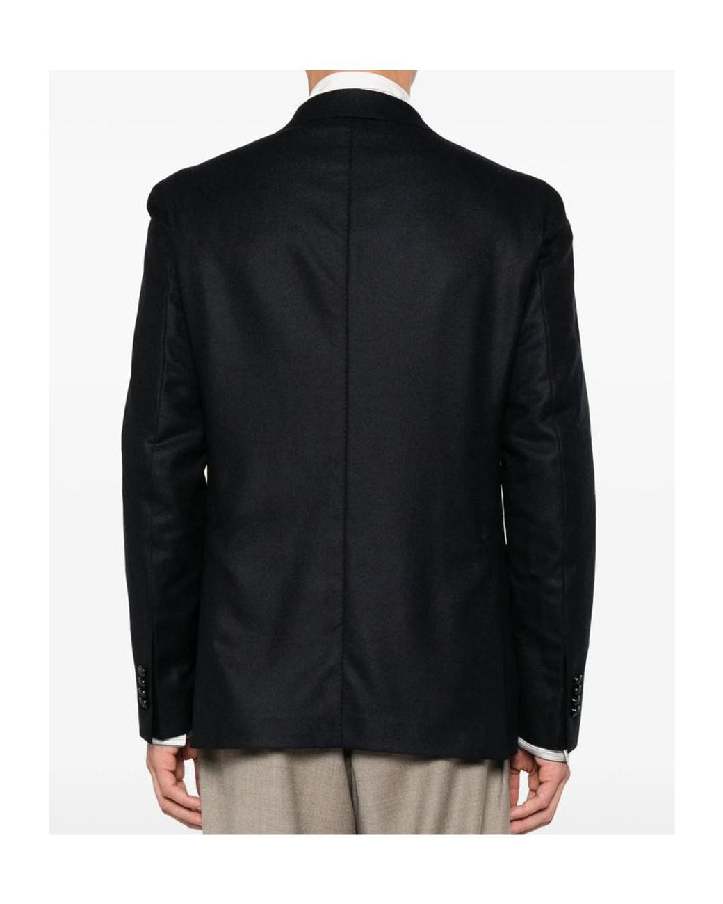 Tagliatore Black Double-Breasted Blazer for men