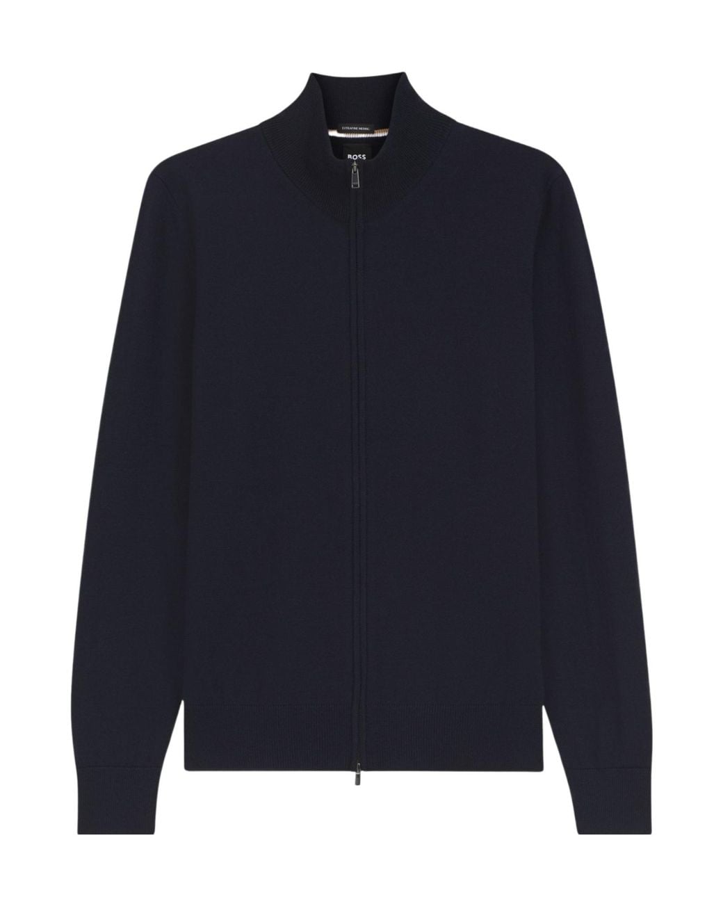 Boss Blue Boss Full-Zip Stand Collar Cardigan for men