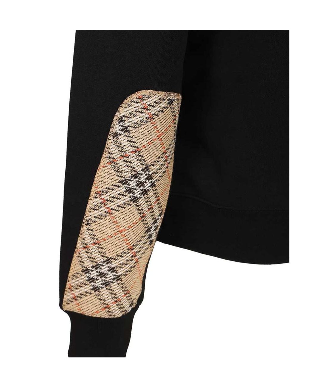Burberry Black Checked Drawstring Hoodie for men