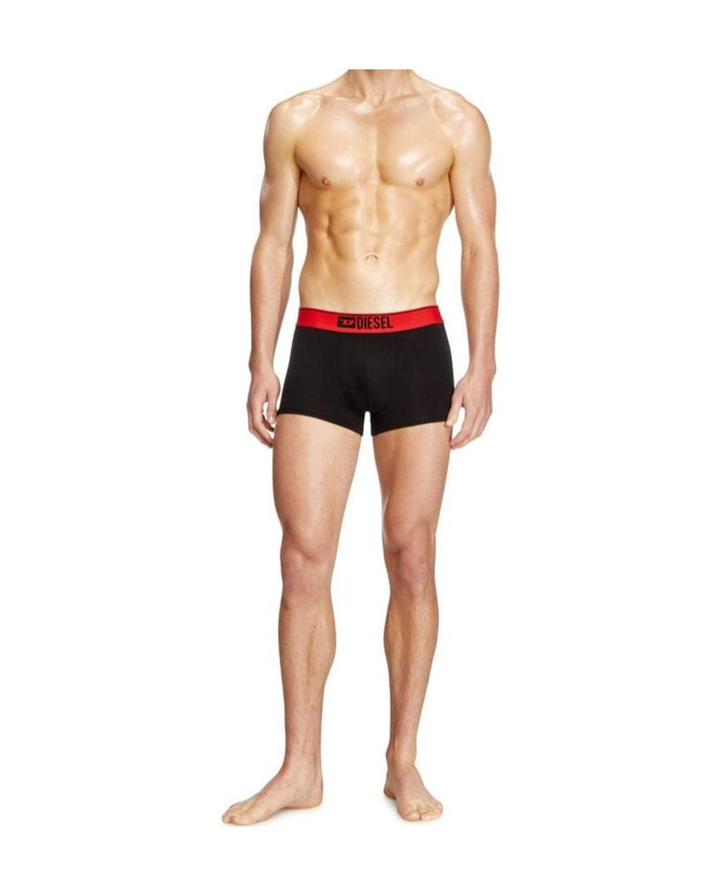 DIESEL Red Umbx-Damienthreepack Three-Pack Of Plain Boxer for men