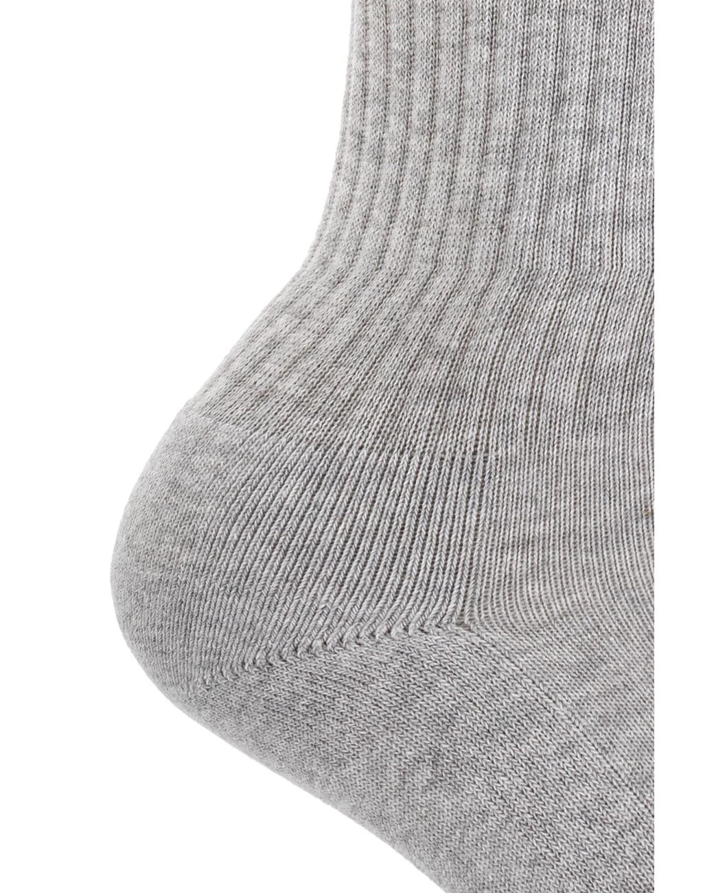 Jacquemus Gray Ribbed Crew Socks