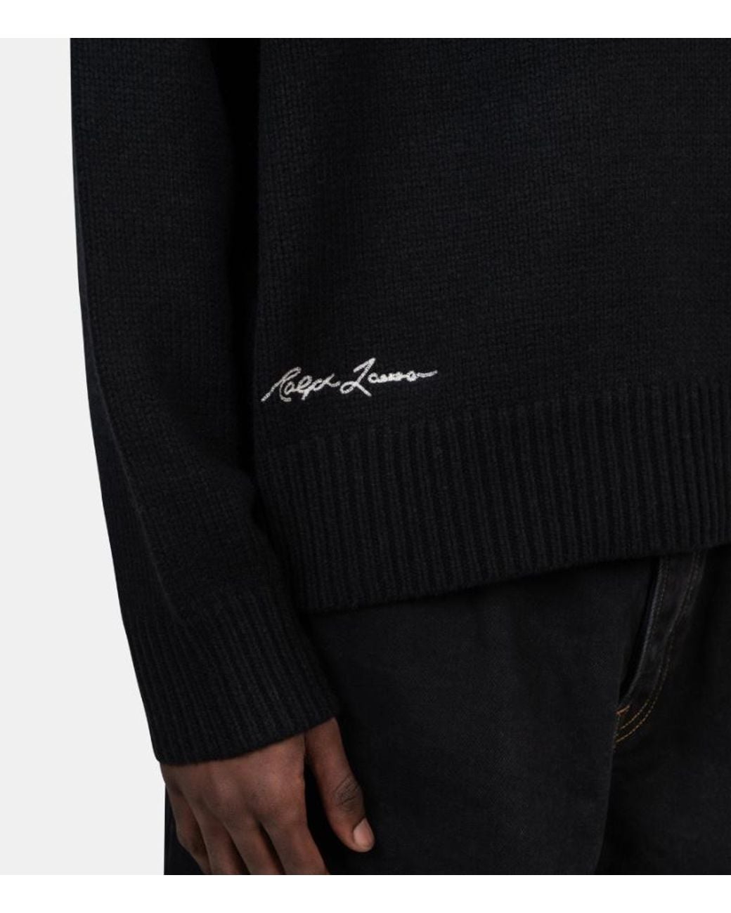 Polo Ralph Lauren Black Yankees Polo Knitted Sweater for men