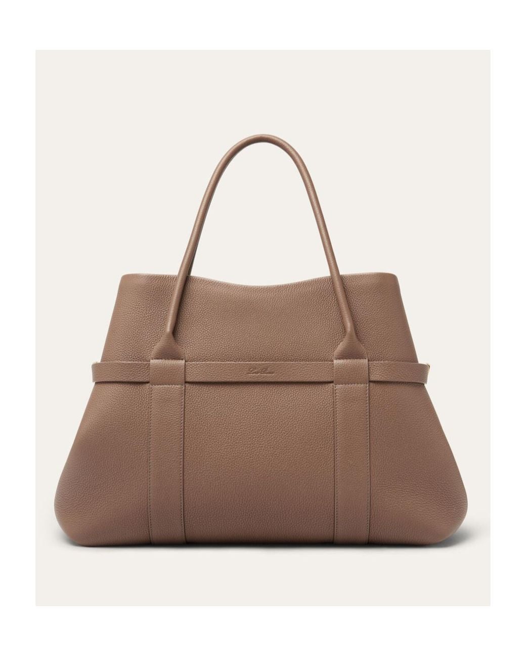 Loro Piana Brown Ghiera Large Tote Bag