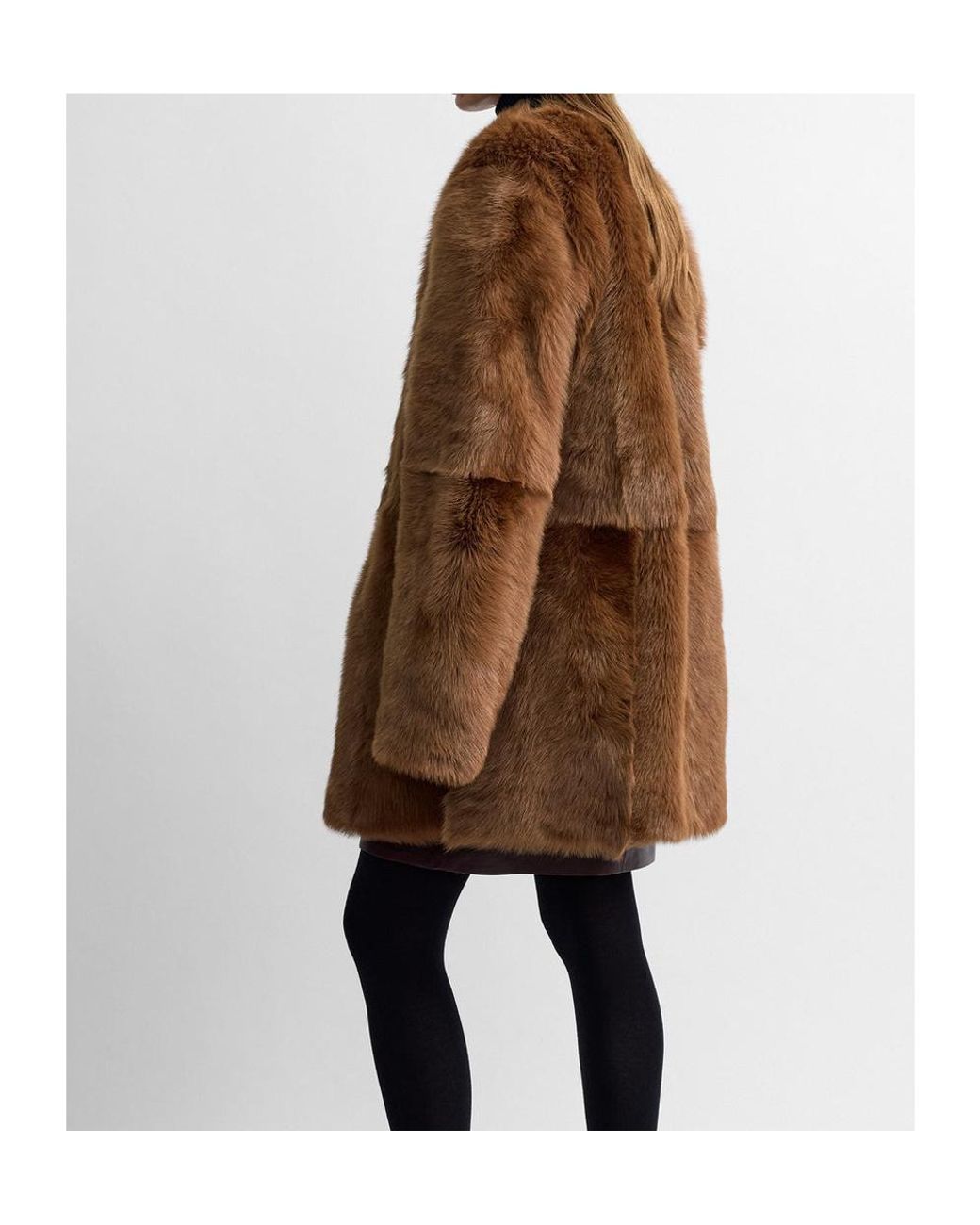 Totême Brown Silky Lamb Shearling Short Coat