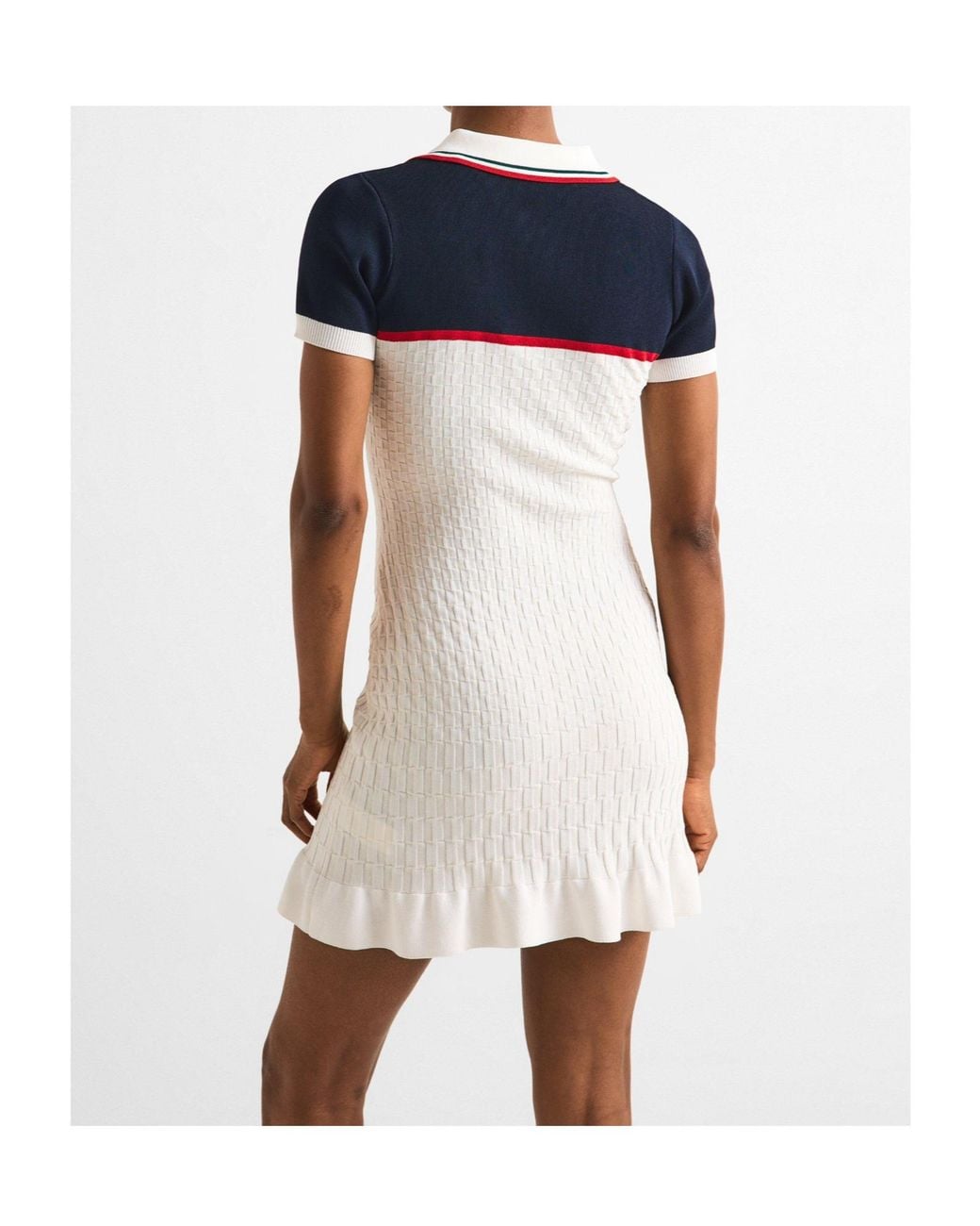 Casablanca White Tennis Viscose Ruffle Dress