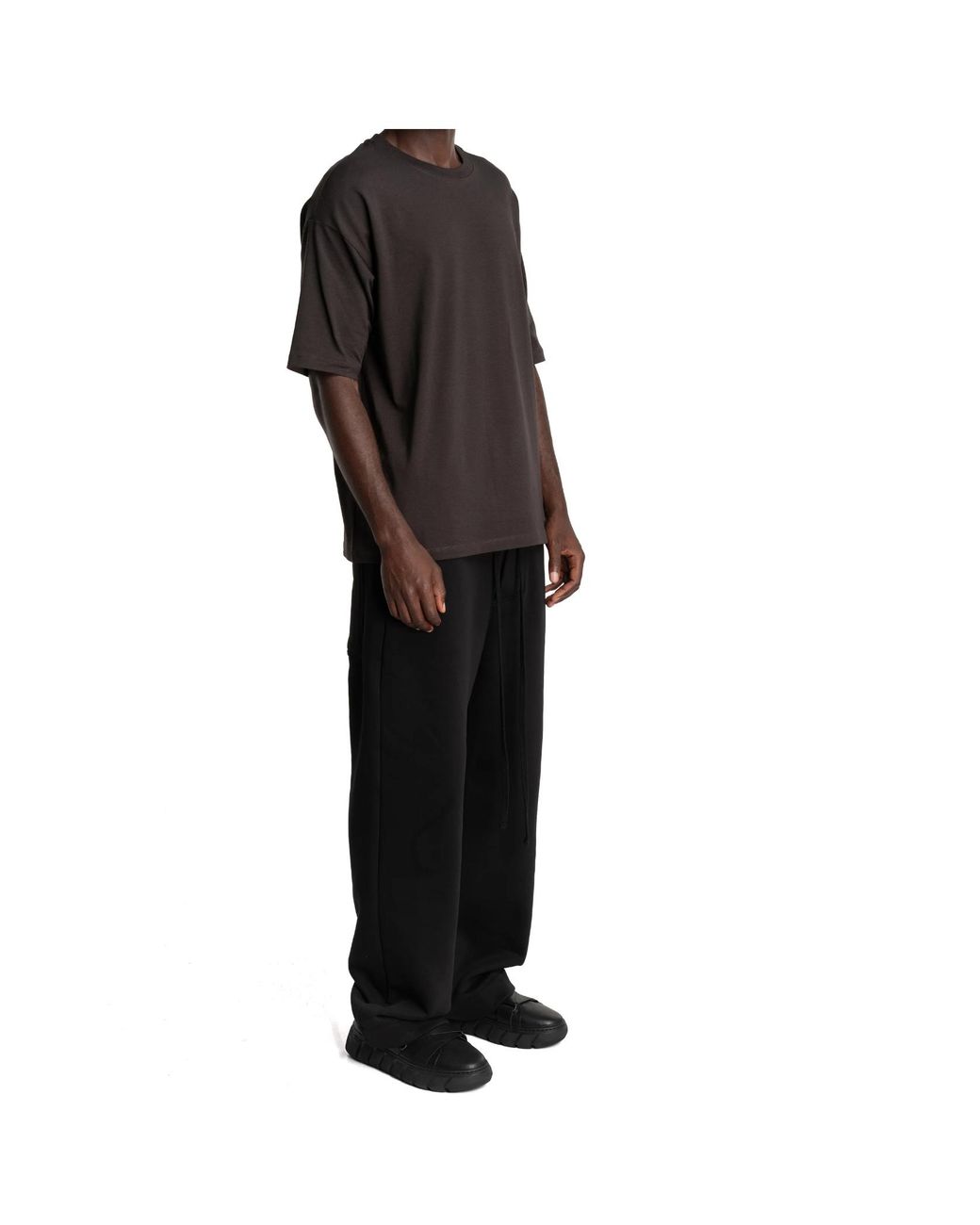 Thom Krom Black Oversized Crewneck T-Shirt for men