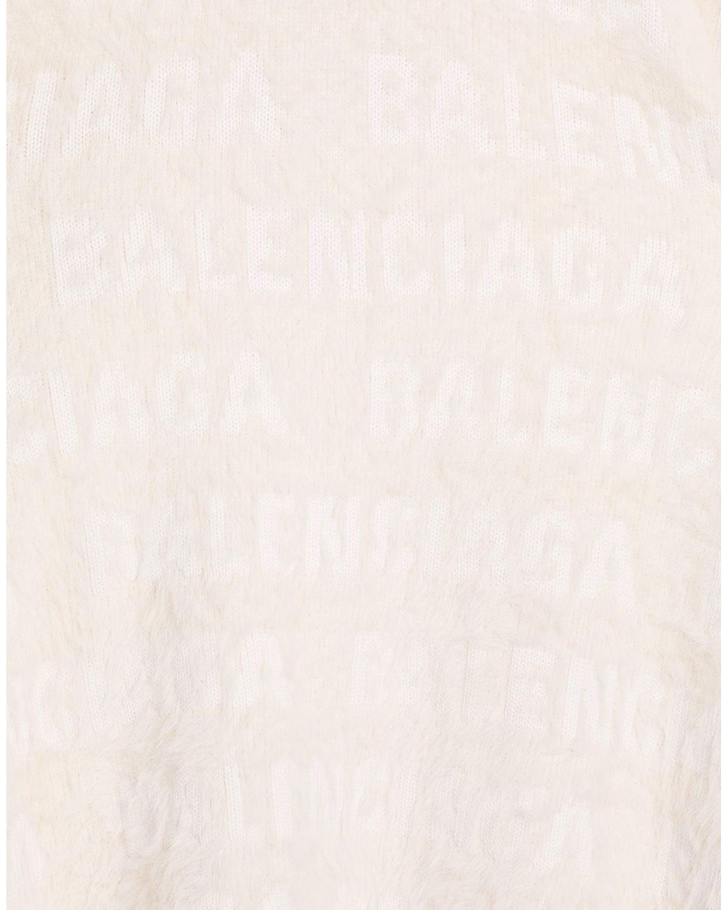 Balenciaga Natural Lightweight Knitted Long-Sleeve Coat