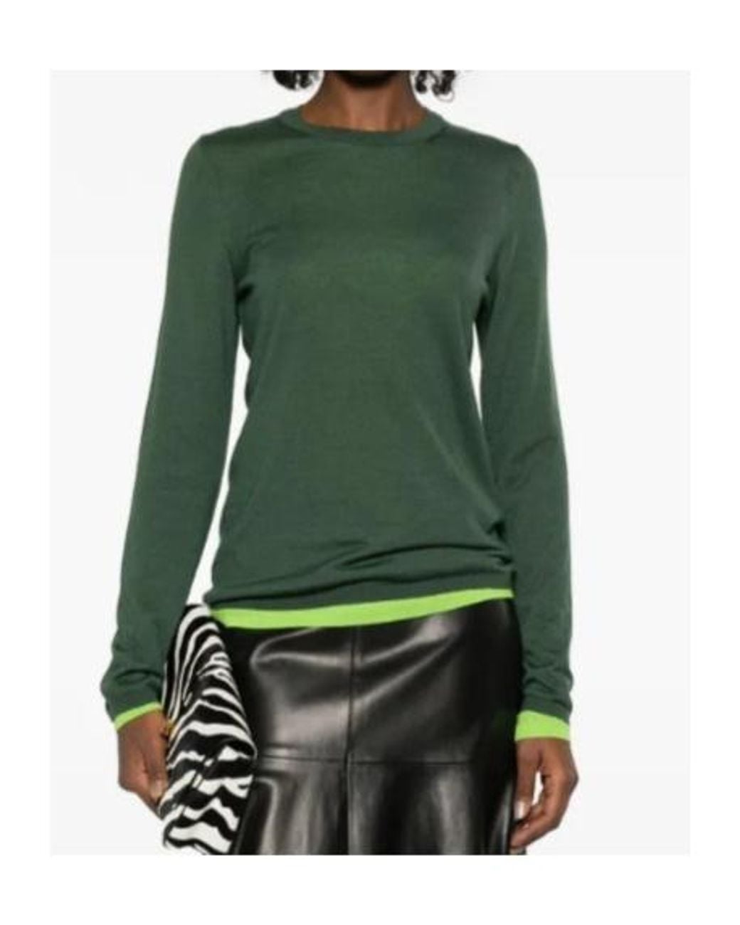 Gabriela Hearst Green Long-Sleeved Sweater