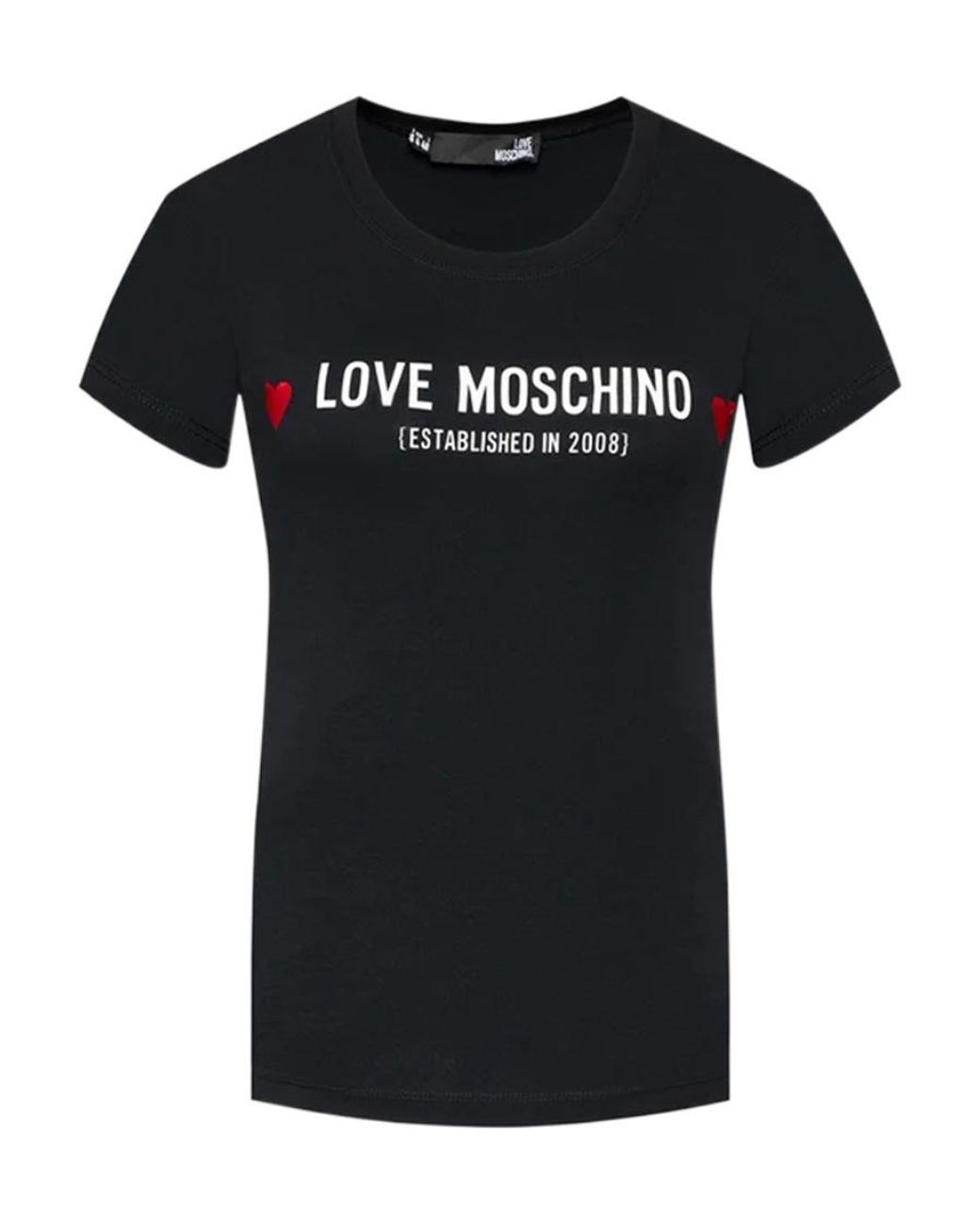 Moschino Black Crew Neck Logo T-Shirt