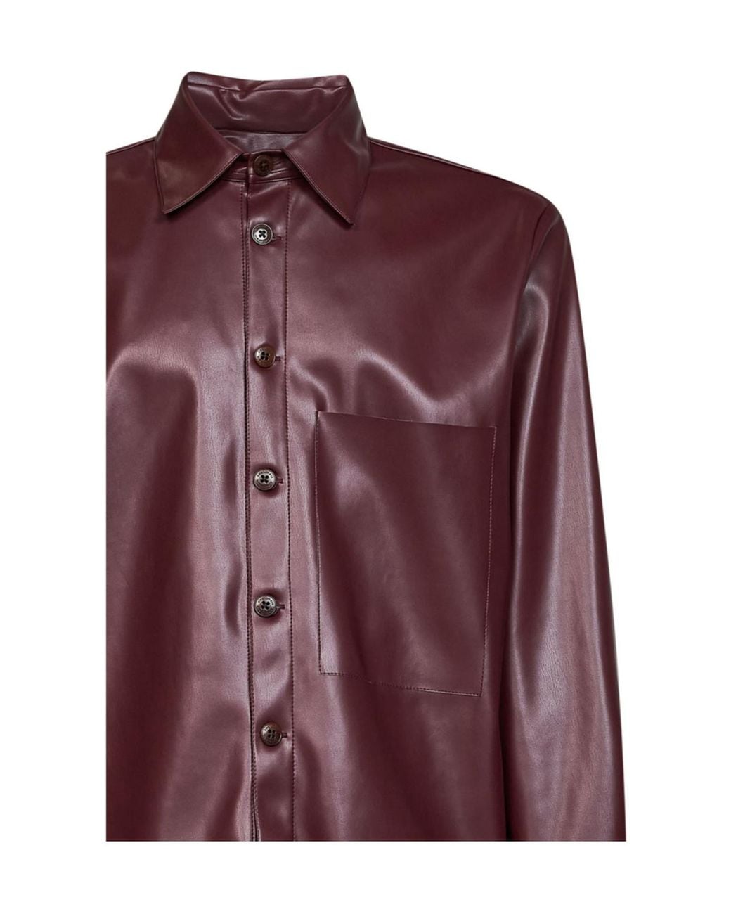 Costumein Purple Faux Leather Overshirt for men