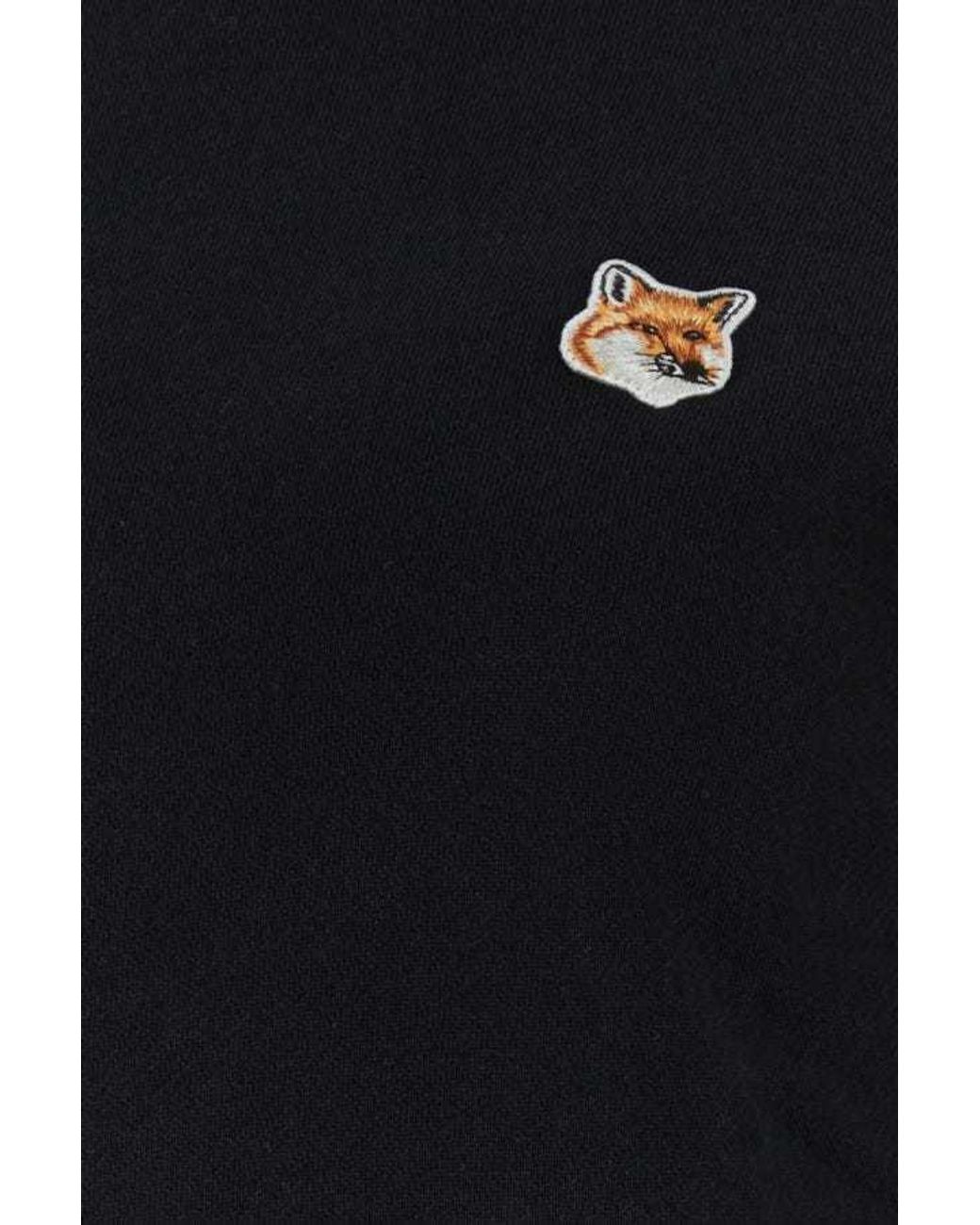 Maison Kitsuné Black Maison Kitsuné Fox Head Patch Crewneck Sweatshirt
