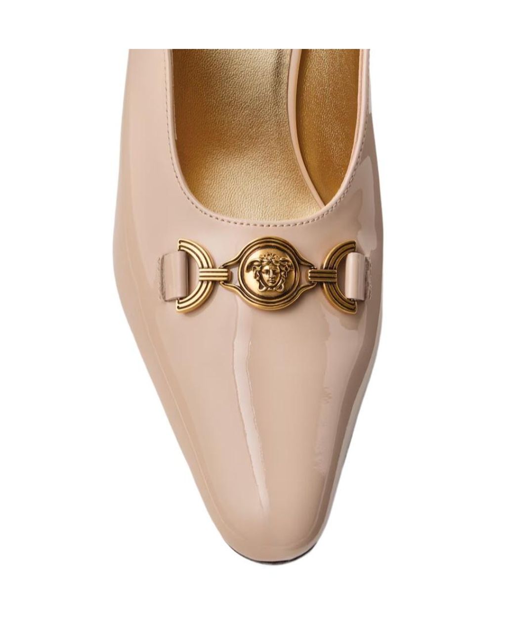 Versace Pink Marisa Patent Mules 90 Mm