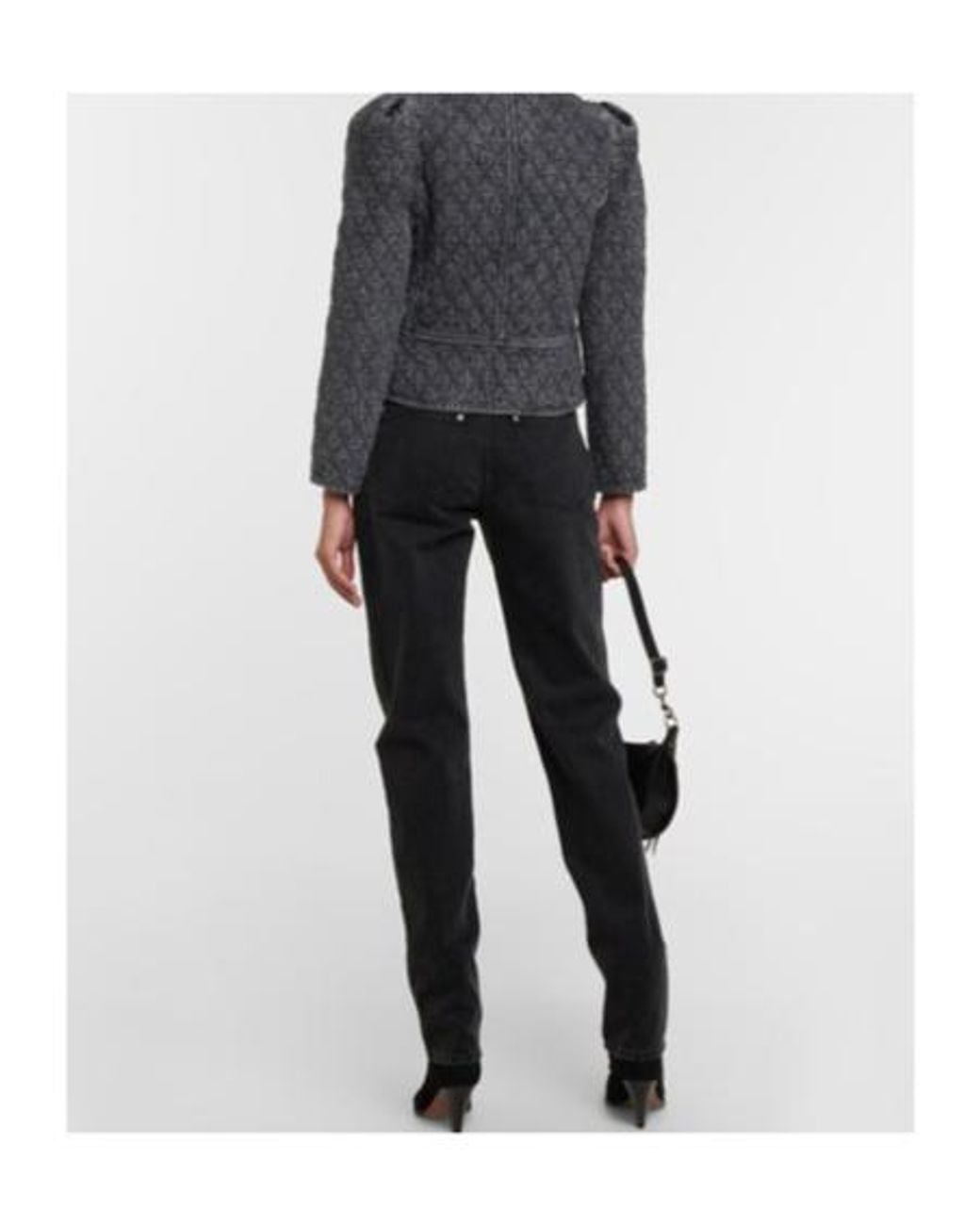 Isabel Marant Black Quilted Denim Jacket
