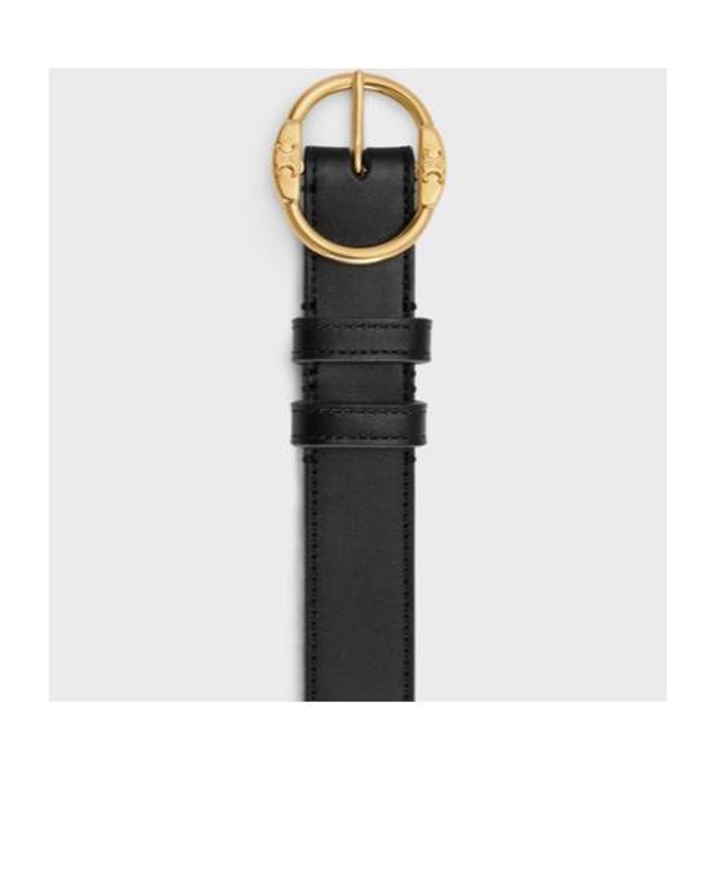 Céline White Medium Twin Triomphe Belt
