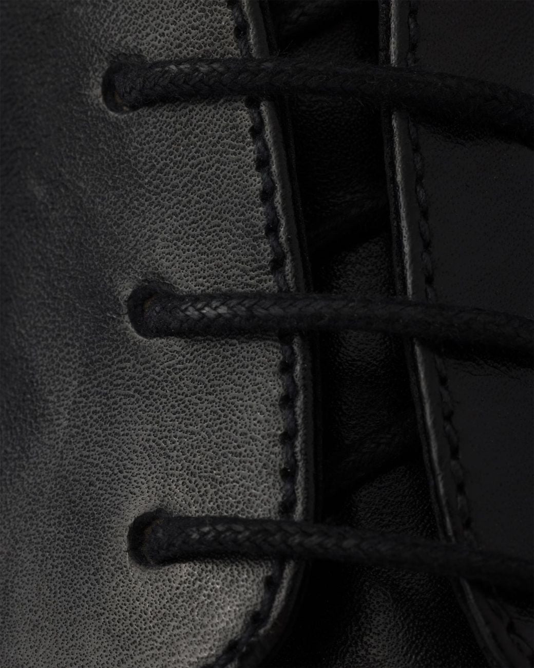Prada Black Polished Derby Shoes for men