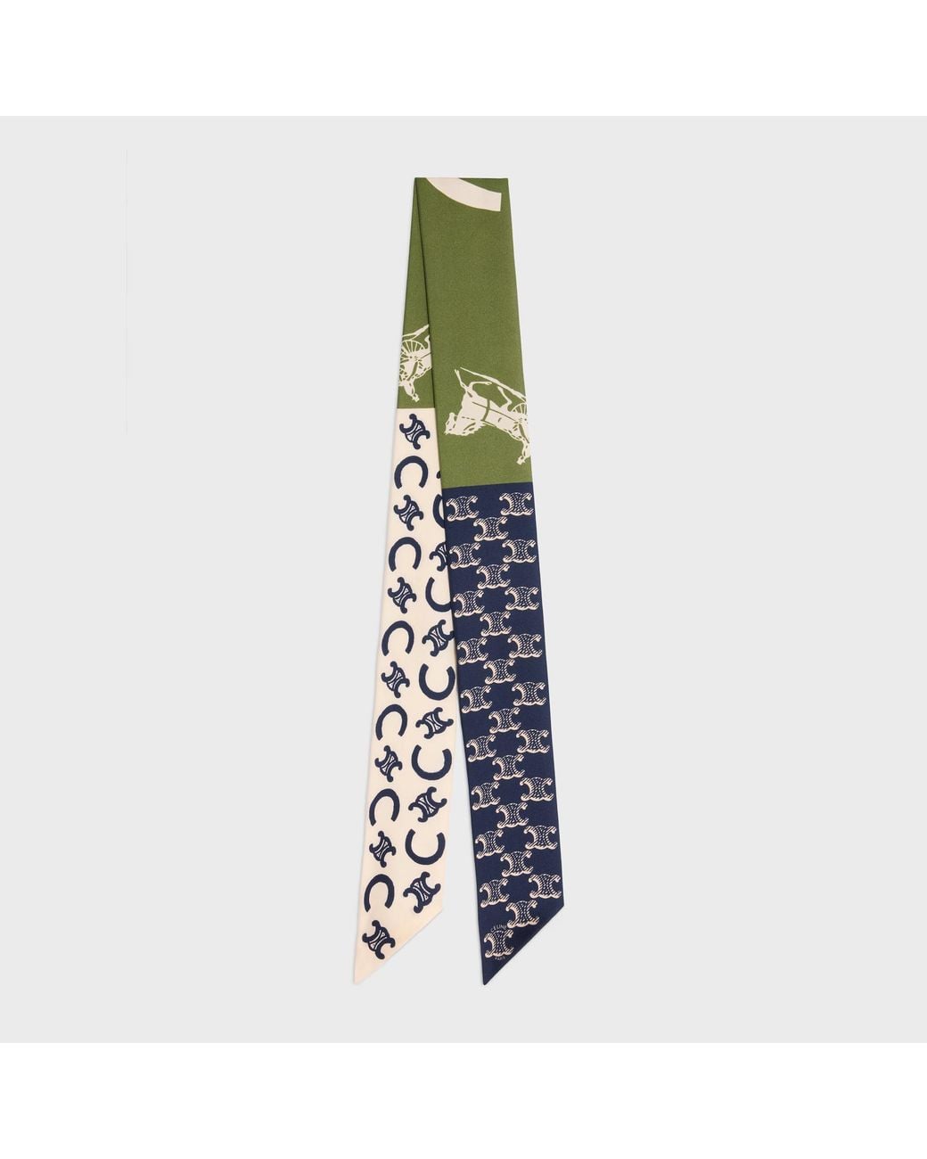Céline White Patched C Calèche And Monogram Lavalliere, 110