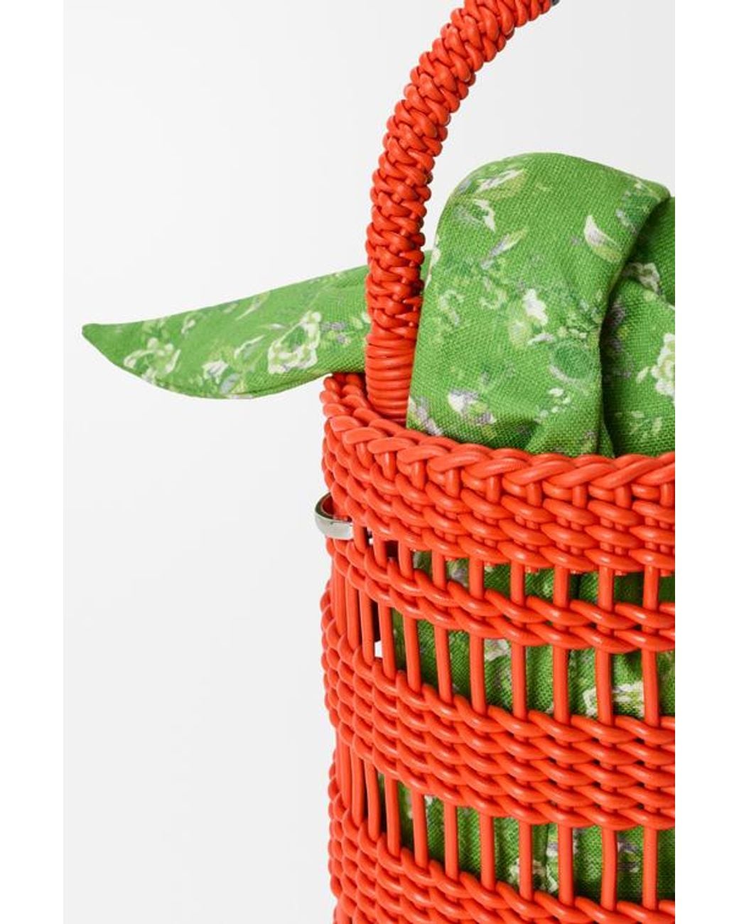 Loewe Red Weaved Bucket