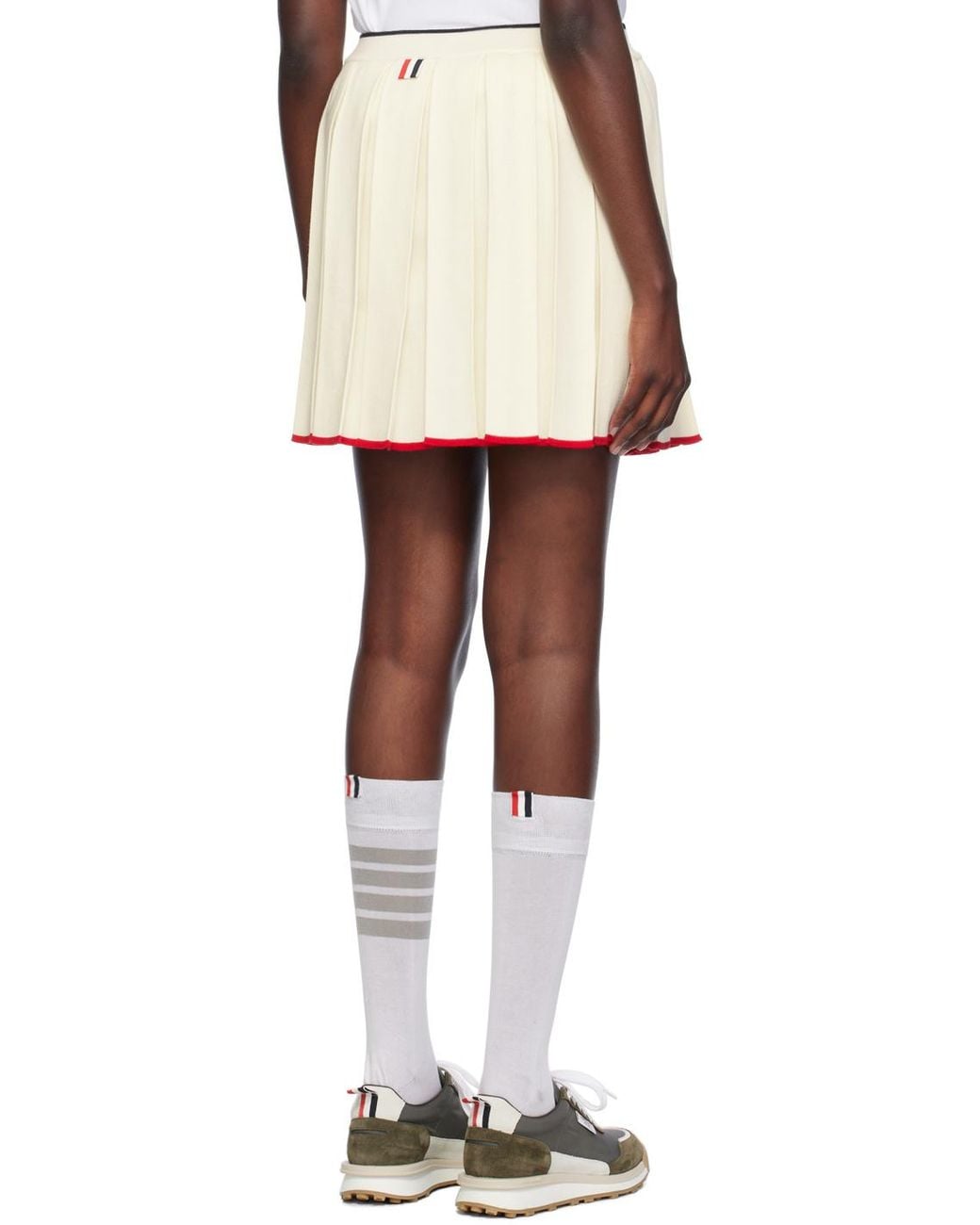 Thom Browne Metallic Pleated Mini Skirt