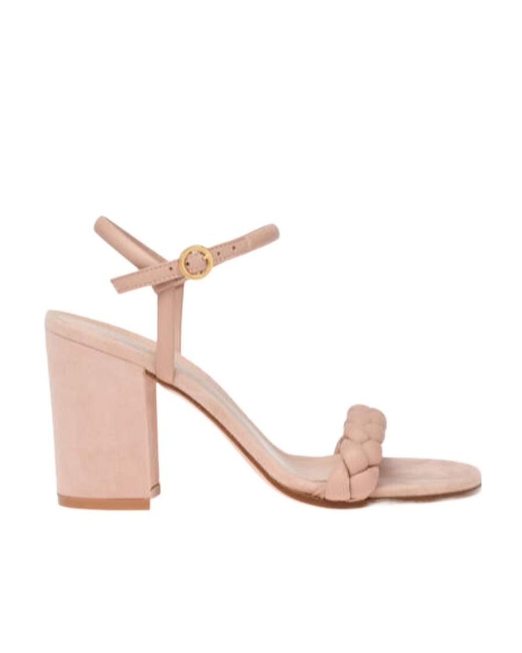 Gianvito Rossi Pink Round Head High-Heeled Sandals