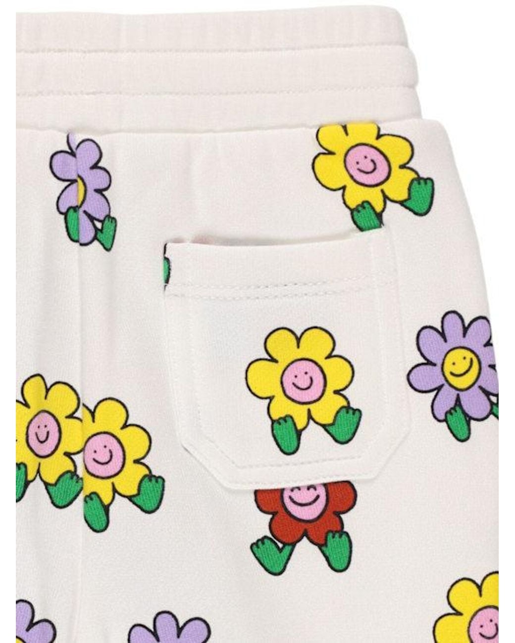 Stella McCartney White Printed Cotton Sweatpants